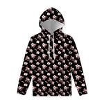 Watercolor Cherry Blossom Pattern Print Pullover Hoodie