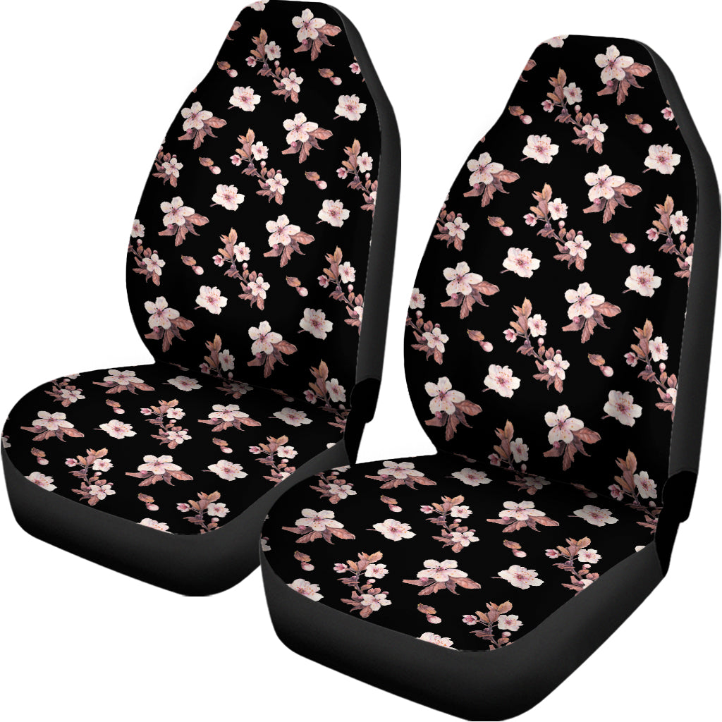 Watercolor Cherry Blossom Pattern Print Universal Fit Car Seat Covers
