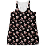 Watercolor Cherry Blossom Pattern Print Women's Racerback Tank Top