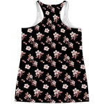 Watercolor Cherry Blossom Pattern Print Women's Racerback Tank Top
