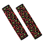 Watercolor Cherry Pattern Print Car Seat Belt Covers