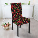 Watercolor Cherry Pattern Print Dining Chair Slipcover