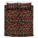 Watercolor Cherry Pattern Print Duvet Cover Bedding Set