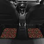 Watercolor Cherry Pattern Print Front and Back Car Floor Mats