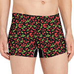 Watercolor Cherry Pattern Print Men's Boxer Briefs
