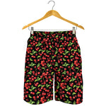 Watercolor Cherry Pattern Print Men's Shorts