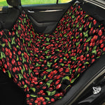 Watercolor Cherry Pattern Print Pet Car Back Seat Cover