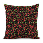 Watercolor Cherry Pattern Print Pillow Cover