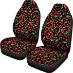 Watercolor Cherry Pattern Print Universal Fit Car Seat Covers