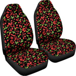 Watercolor Cherry Pattern Print Universal Fit Car Seat Covers