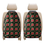 Watercolor Christmas Poinsettia Print Car Seat Organizers