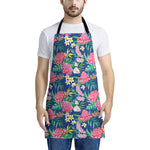 Watercolor Chrysanthemum Pattern Print Apron