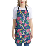 Watercolor Chrysanthemum Pattern Print Apron