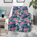 Watercolor Chrysanthemum Pattern Print Blanket