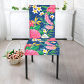 Watercolor Chrysanthemum Pattern Print Dining Chair Slipcover