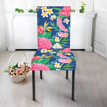 Watercolor Chrysanthemum Pattern Print Dining Chair Slipcover