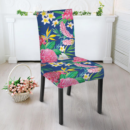 Watercolor Chrysanthemum Pattern Print Dining Chair Slipcover