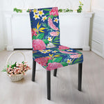 Watercolor Chrysanthemum Pattern Print Dining Chair Slipcover