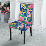 Watercolor Chrysanthemum Pattern Print Dining Chair Slipcover