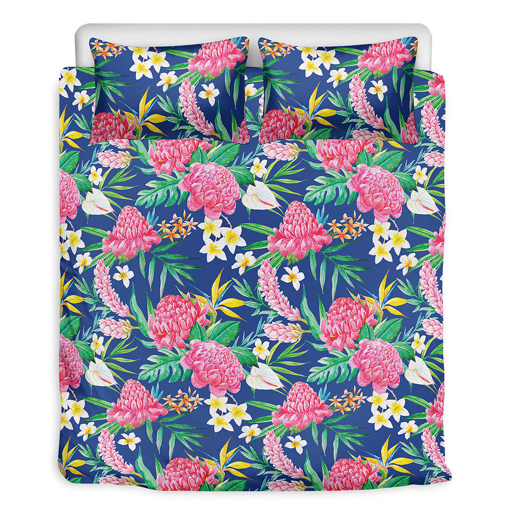 Watercolor Chrysanthemum Pattern Print Duvet Cover Bedding Set