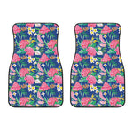 Watercolor Chrysanthemum Pattern Print Front Car Floor Mats