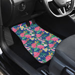 Watercolor Chrysanthemum Pattern Print Front Car Floor Mats
