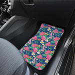 Watercolor Chrysanthemum Pattern Print Front Car Floor Mats