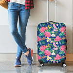 Watercolor Chrysanthemum Pattern Print Luggage Cover