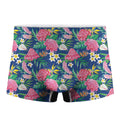 Watercolor Chrysanthemum Pattern Print Men's Boxer Briefs