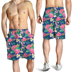 Watercolor Chrysanthemum Pattern Print Men's Shorts