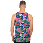 Watercolor Chrysanthemum Pattern Print Men's Tank Top