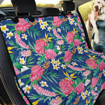 Watercolor Chrysanthemum Pattern Print Pet Car Back Seat Cover