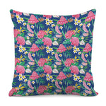 Watercolor Chrysanthemum Pattern Print Pillow Cover