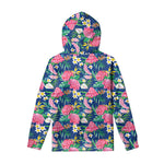 Watercolor Chrysanthemum Pattern Print Pullover Hoodie
