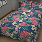 Watercolor Chrysanthemum Pattern Print Quilt Bed Set