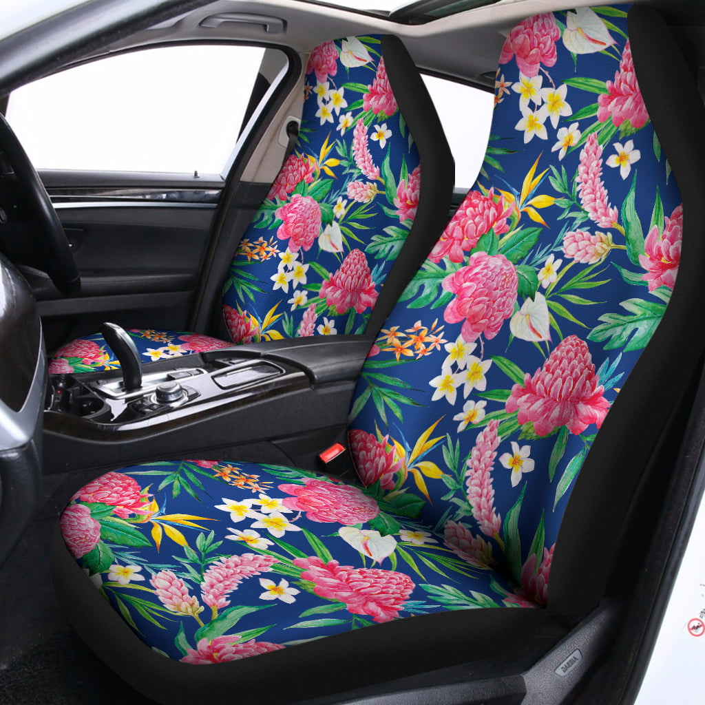Watercolor Chrysanthemum Pattern Print Universal Fit Car Seat Covers