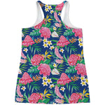 Watercolor Chrysanthemum Pattern Print Women's Racerback Tank Top