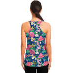 Watercolor Chrysanthemum Pattern Print Women's Racerback Tank Top