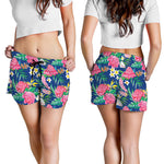 Watercolor Chrysanthemum Pattern Print Women's Shorts