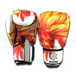 Watercolor Chrysanthemum Print Boxing Gloves