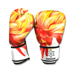 Watercolor Chrysanthemum Print Boxing Gloves