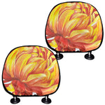 Watercolor Chrysanthemum Print Car Headrest Covers