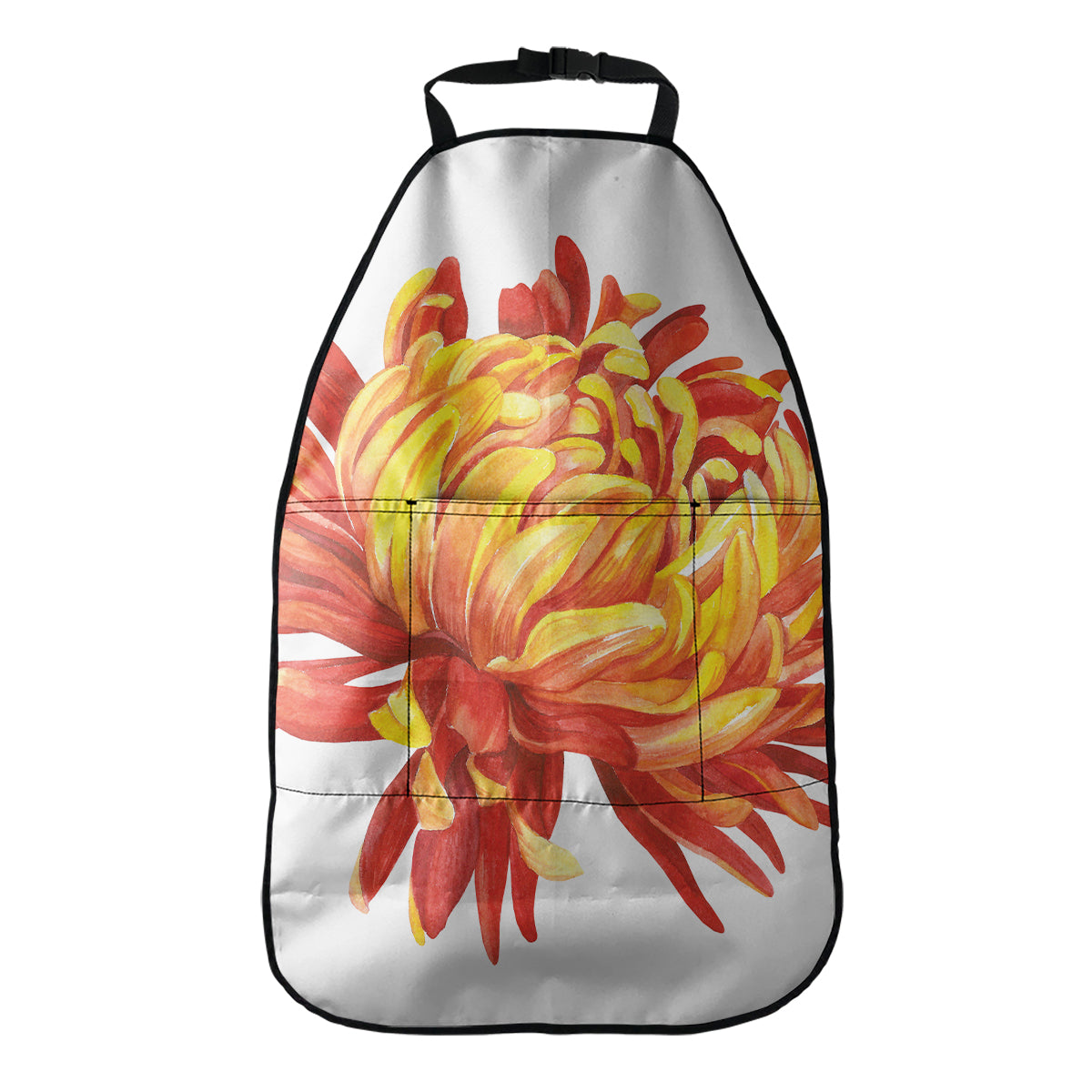 Watercolor Chrysanthemum Print Car Seat Organizers