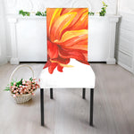 Watercolor Chrysanthemum Print Dining Chair Slipcover