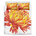 Watercolor Chrysanthemum Print Duvet Cover Bedding Set