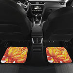 Watercolor Chrysanthemum Print Front and Back Car Floor Mats
