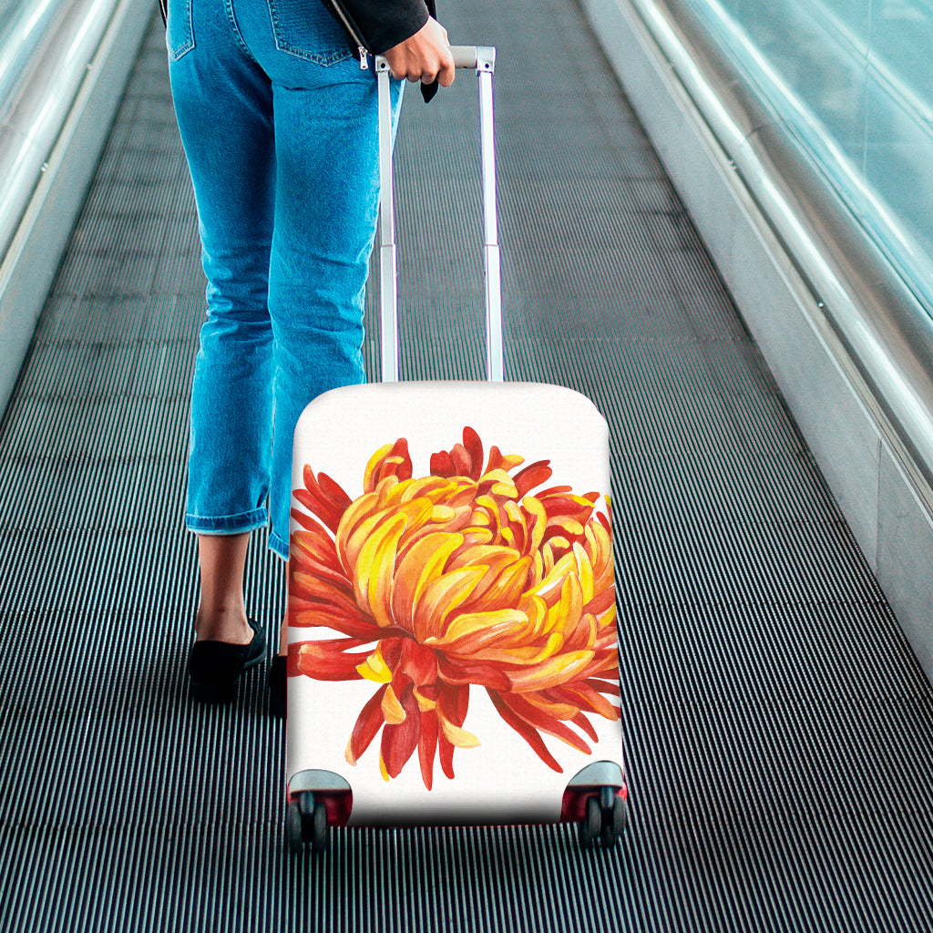 Watercolor Chrysanthemum Print Luggage Cover