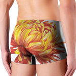 Watercolor Chrysanthemum Print Men's Boxer Briefs