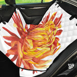 Watercolor Chrysanthemum Print Pet Car Back Seat Cover
