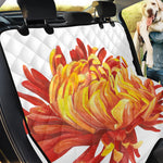Watercolor Chrysanthemum Print Pet Car Back Seat Cover